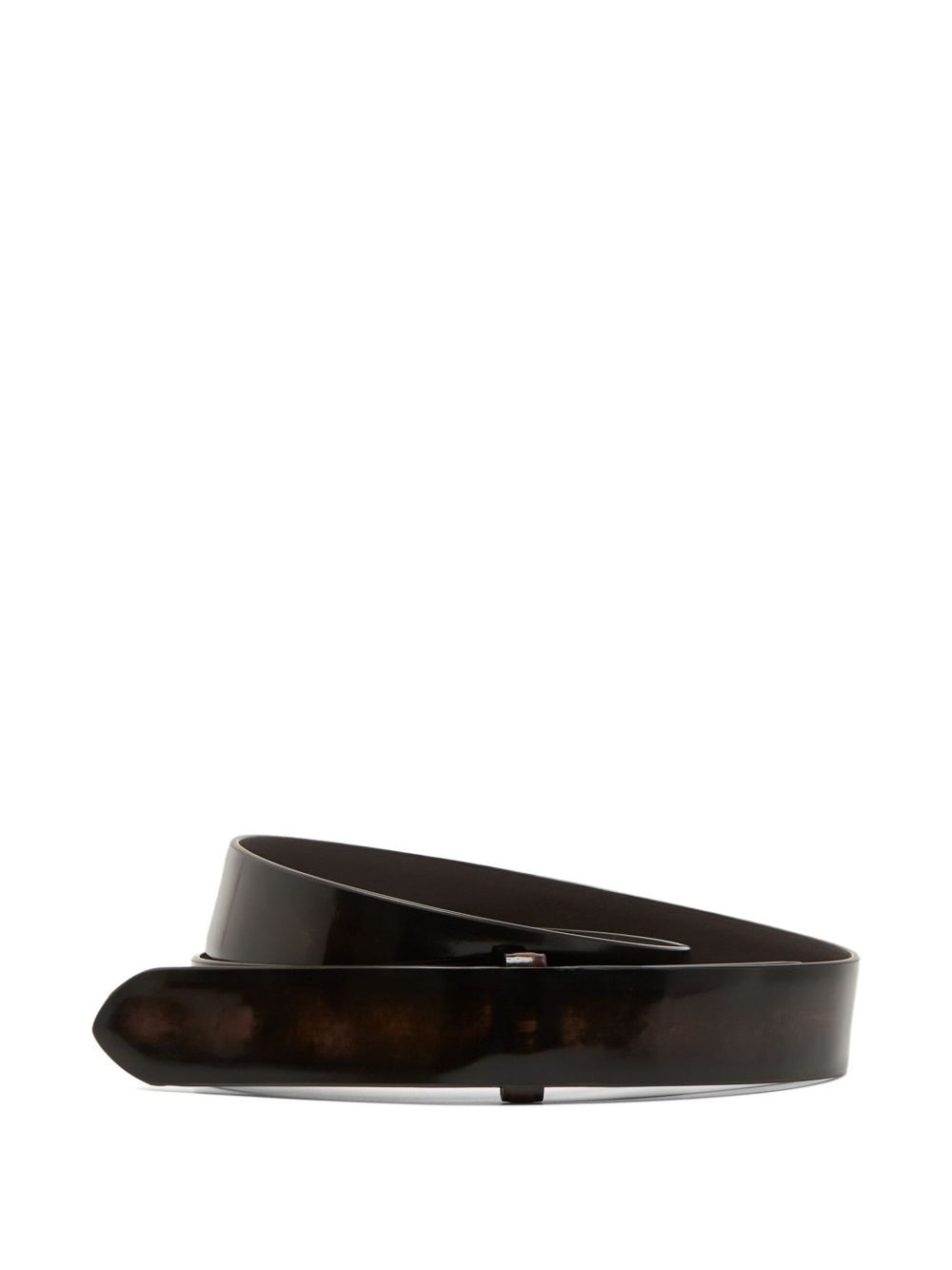 pointed-tip leather belt - 3