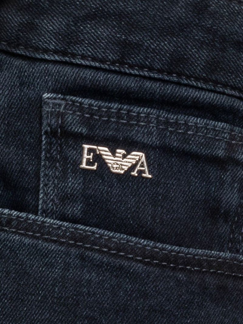five-pocket logo-plaque jeans 4