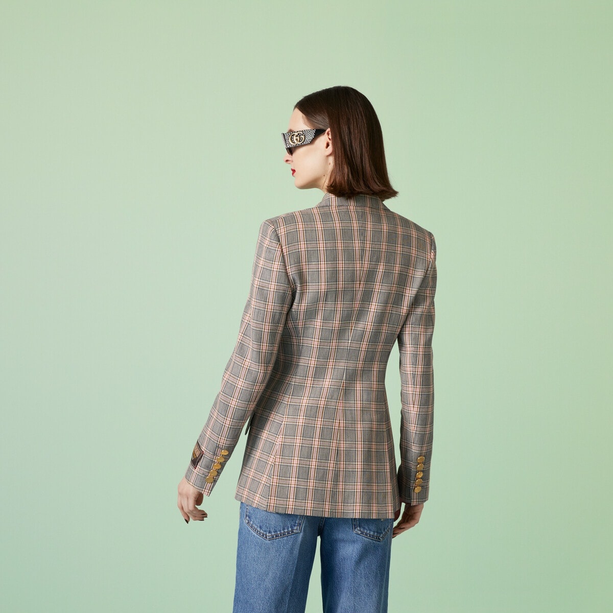 Prince of Wales wool hemp jacket - 6