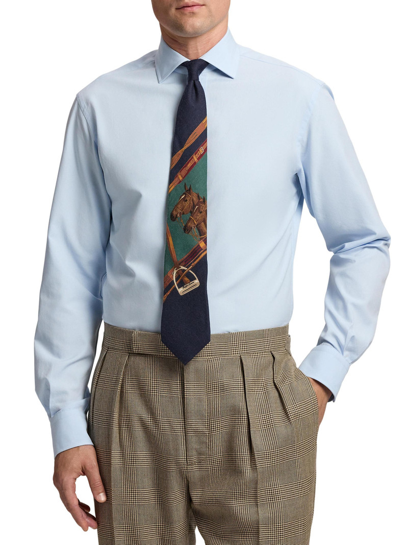 Men's Aston Cotton Oxford Shirt - Dress Shirt Blue 3