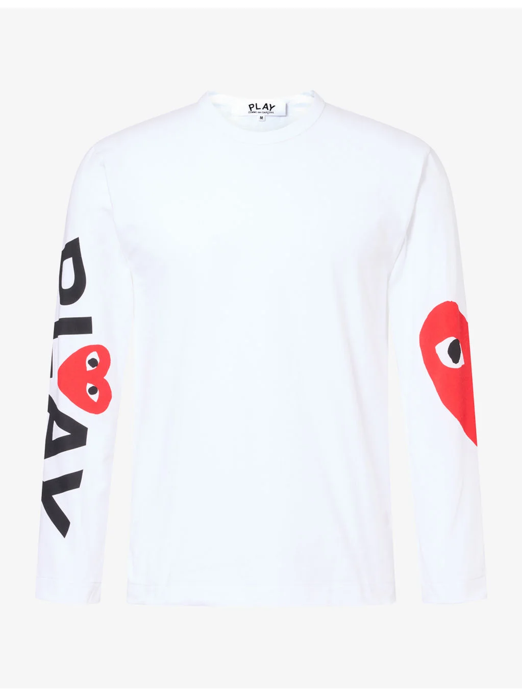 Heart-Logo Print Long-Sleeve Cotton T-Shirt - 1
