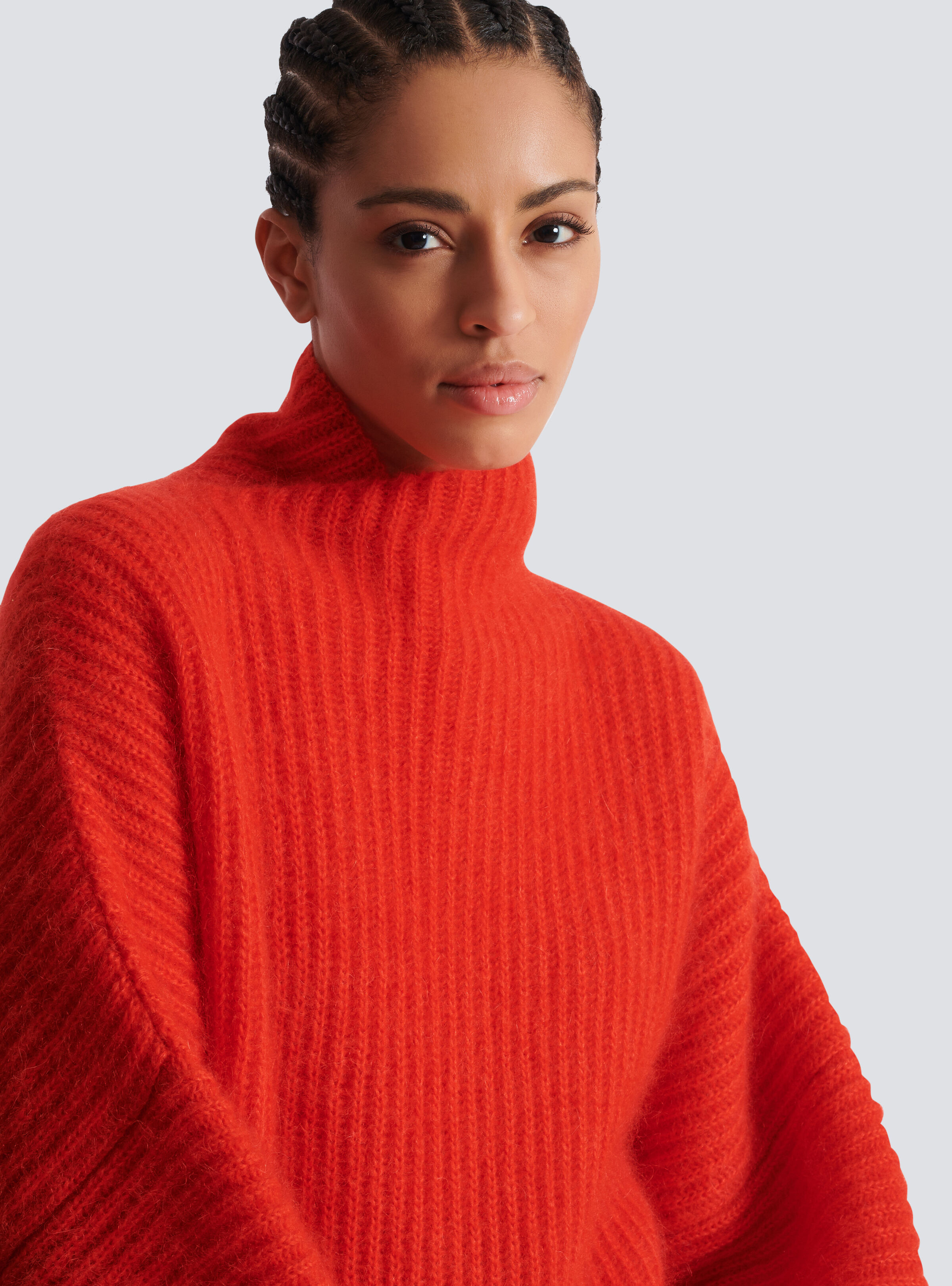 Mohair knit jumper with collar detail - 7