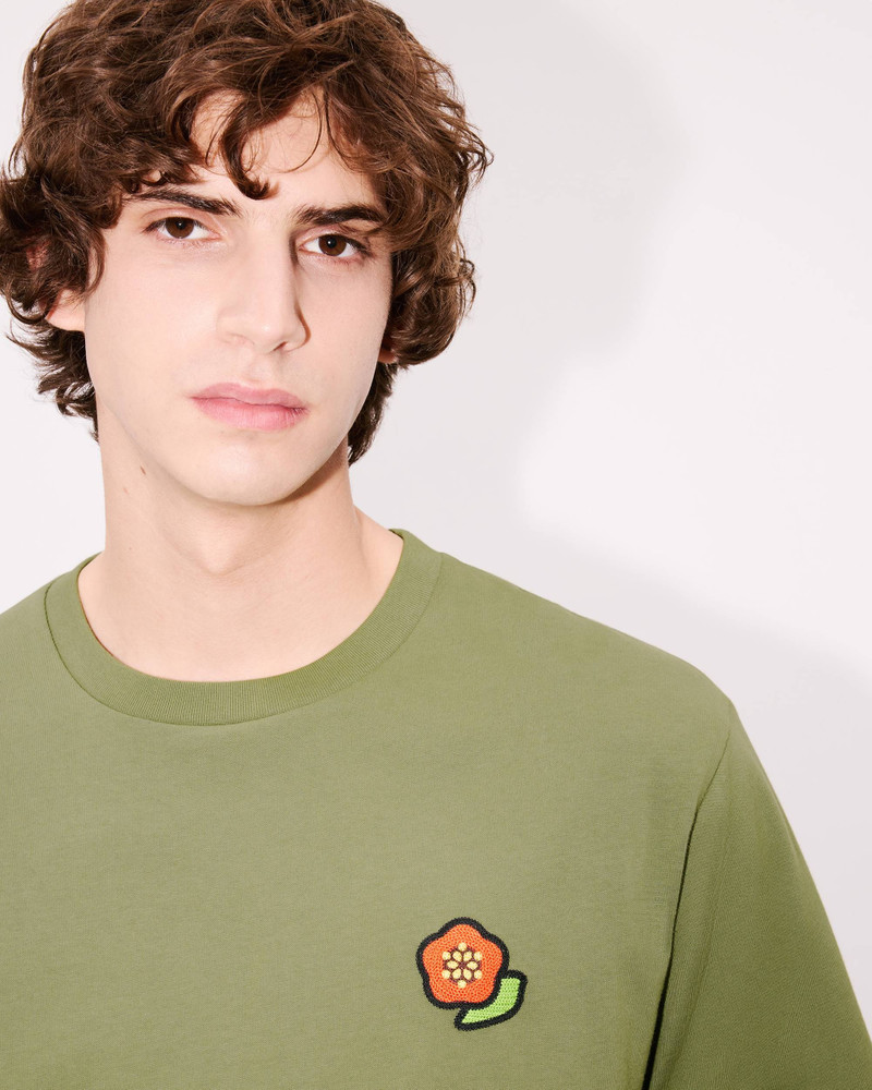 'KENZO Pop' embroidered T-shirt with badge effect in cotton 6