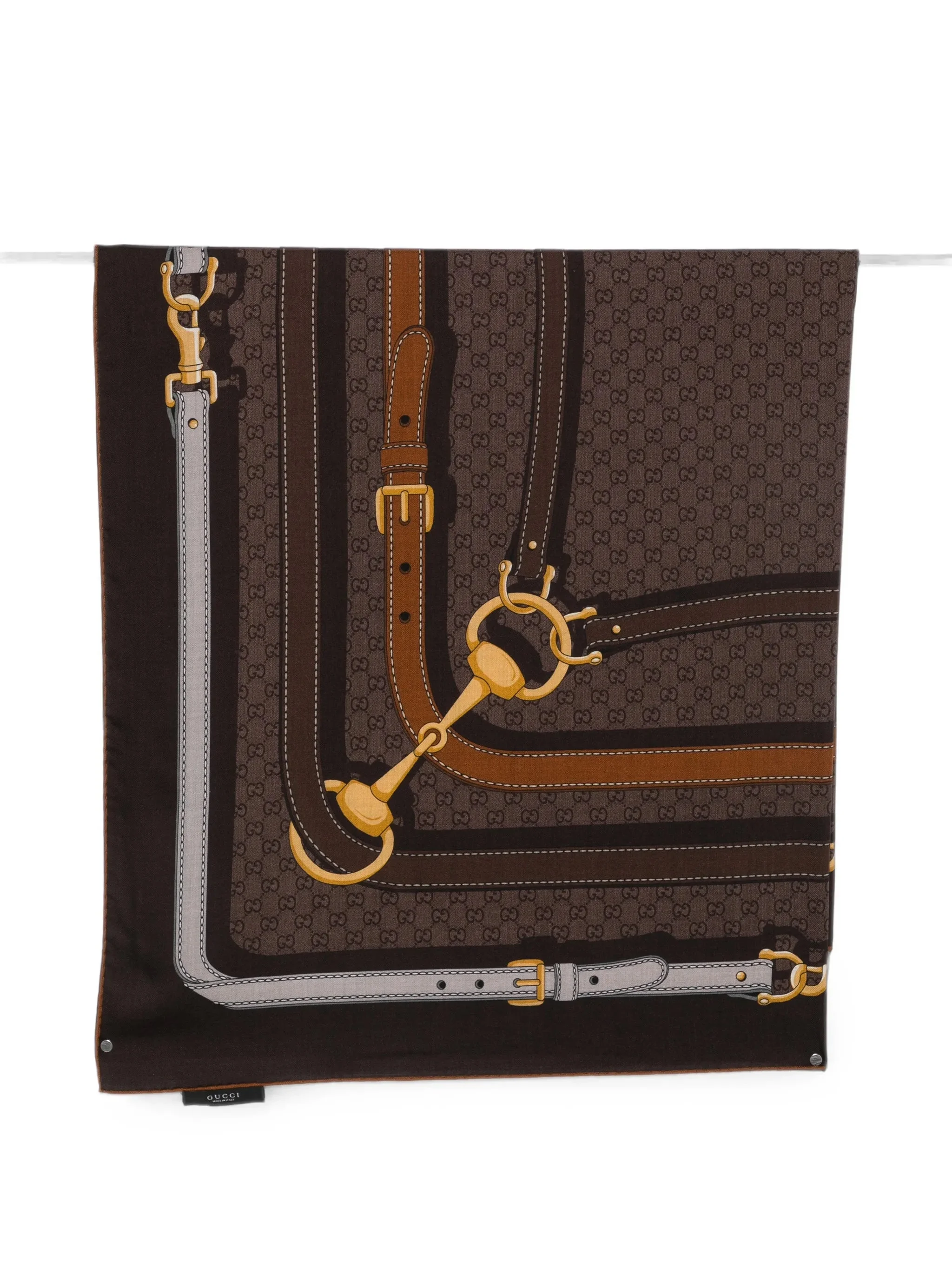 Gucci GG Supreme Horsebit Scarf - 1