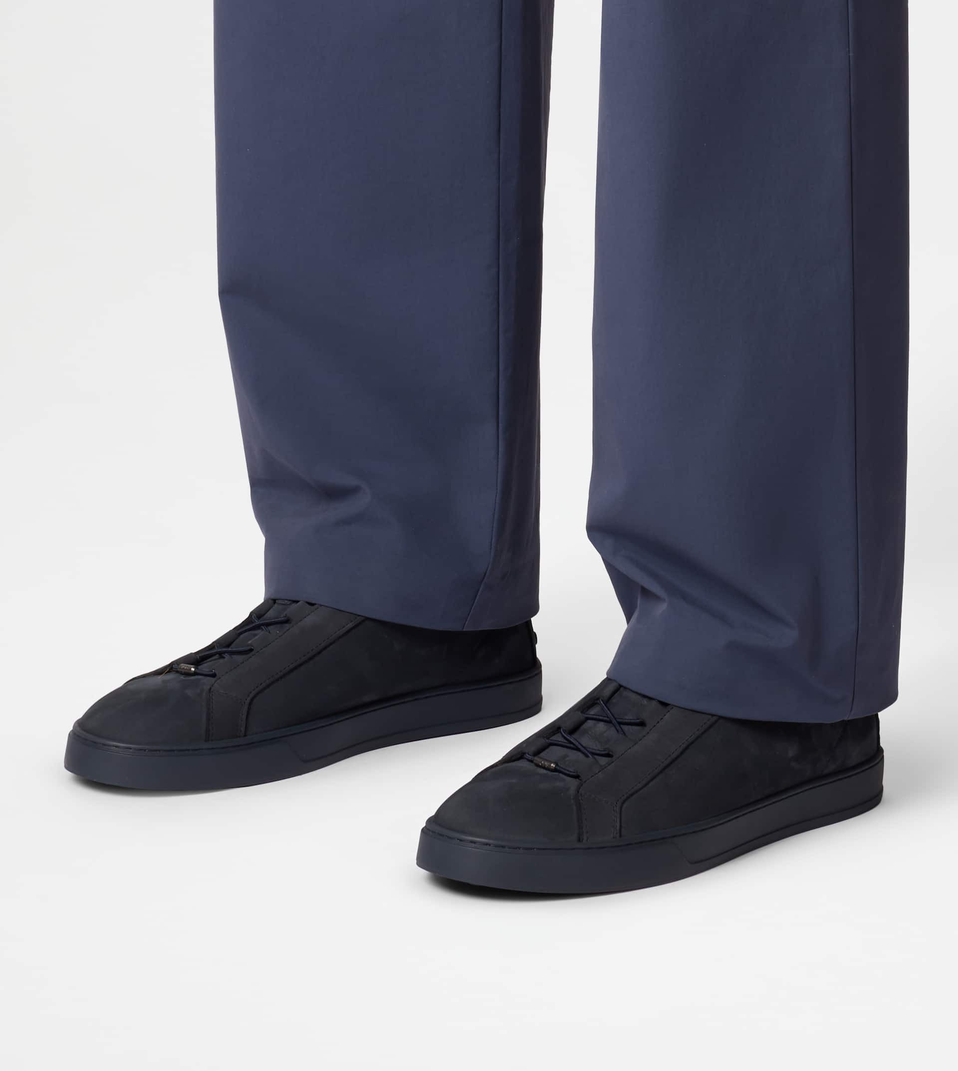 SNEAKERS IN NUBUCK - BLUE - 7