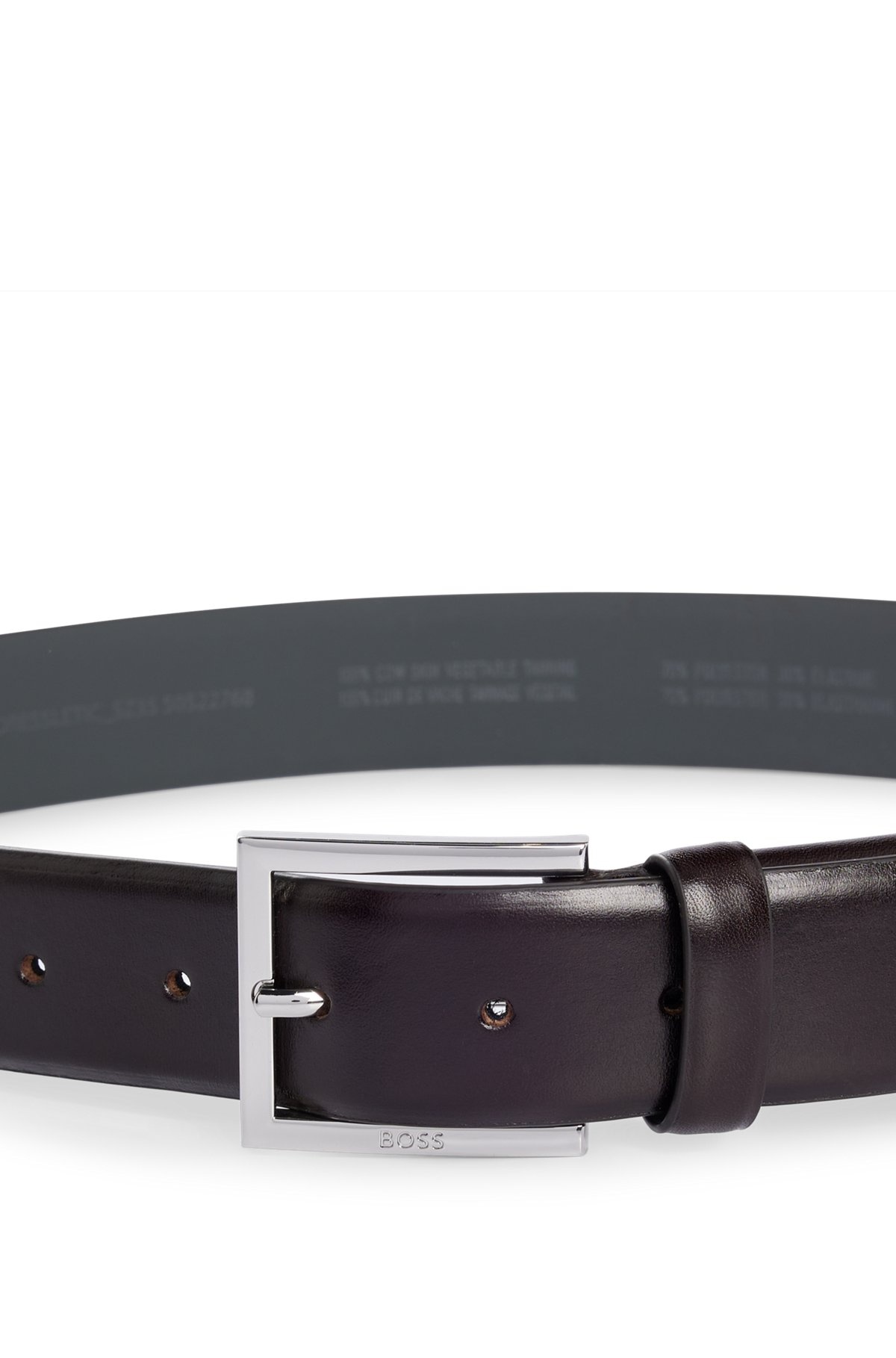 DRESSLETIC LEATHER BELT WITH CONCEALED ELASTICATED SECTION - 4