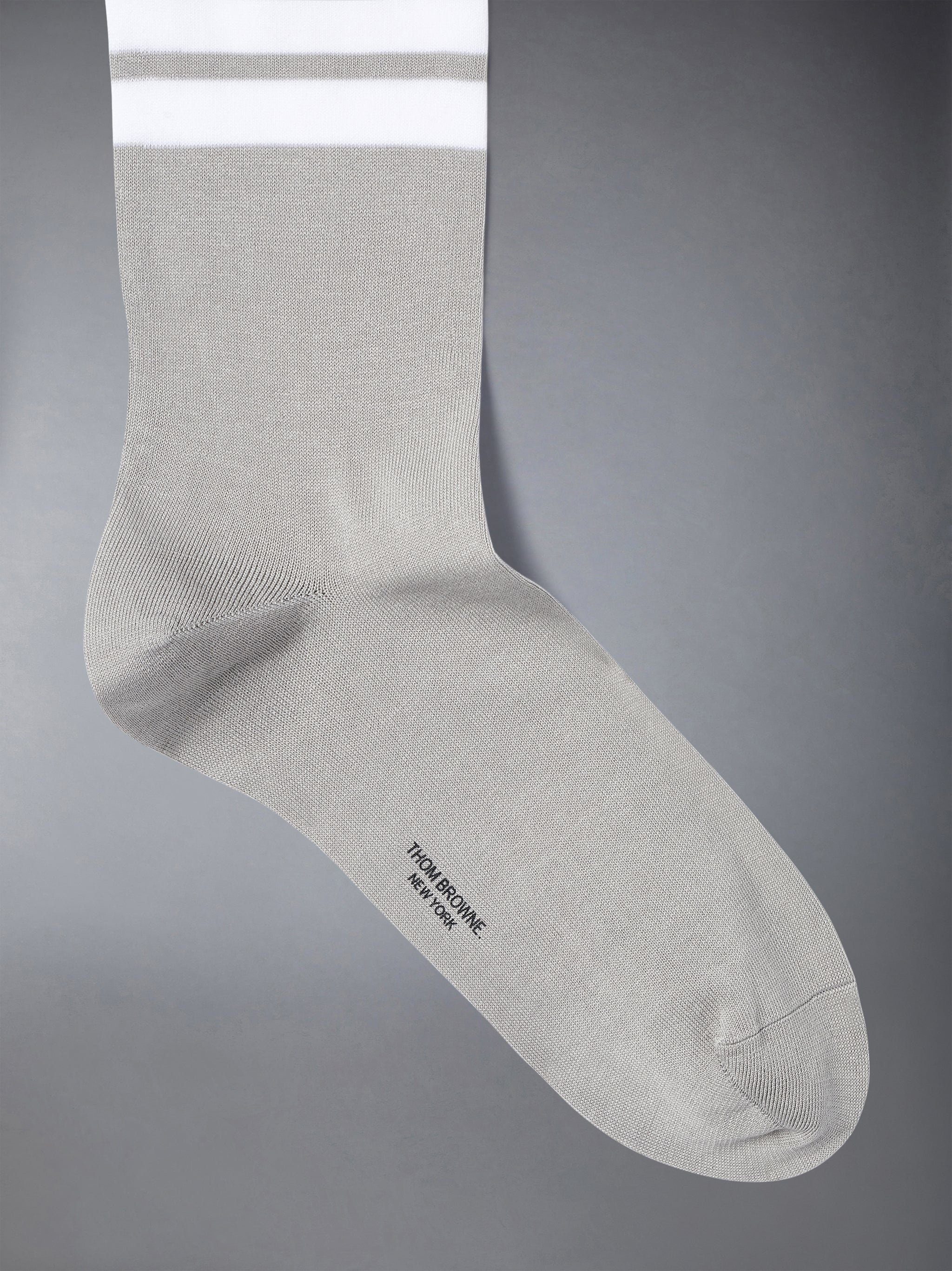 Lightweight Cotton 4-bar Mid Calf Socks - 2