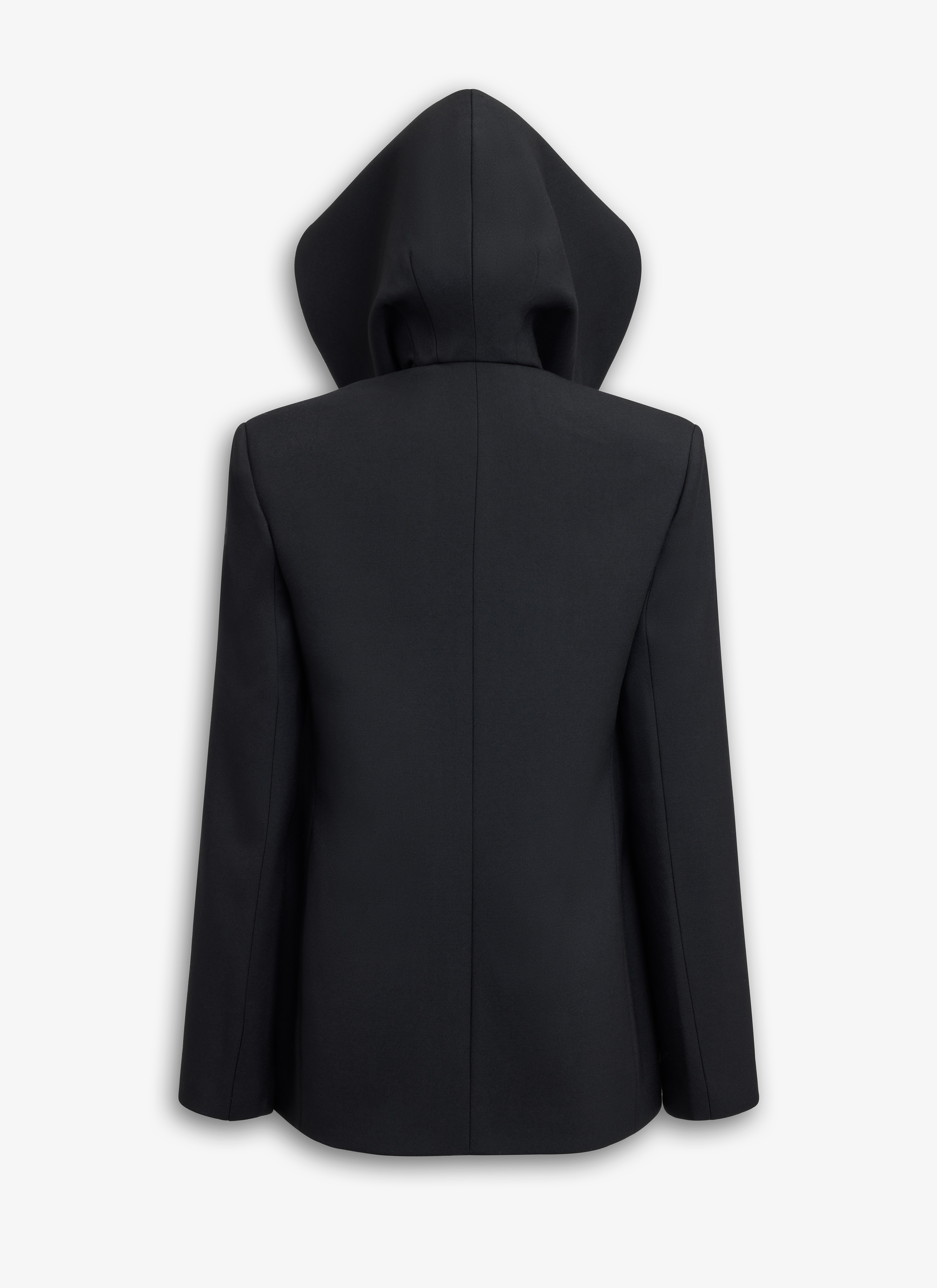 TAILORED WOOL JACKET WITH HOOD - 2