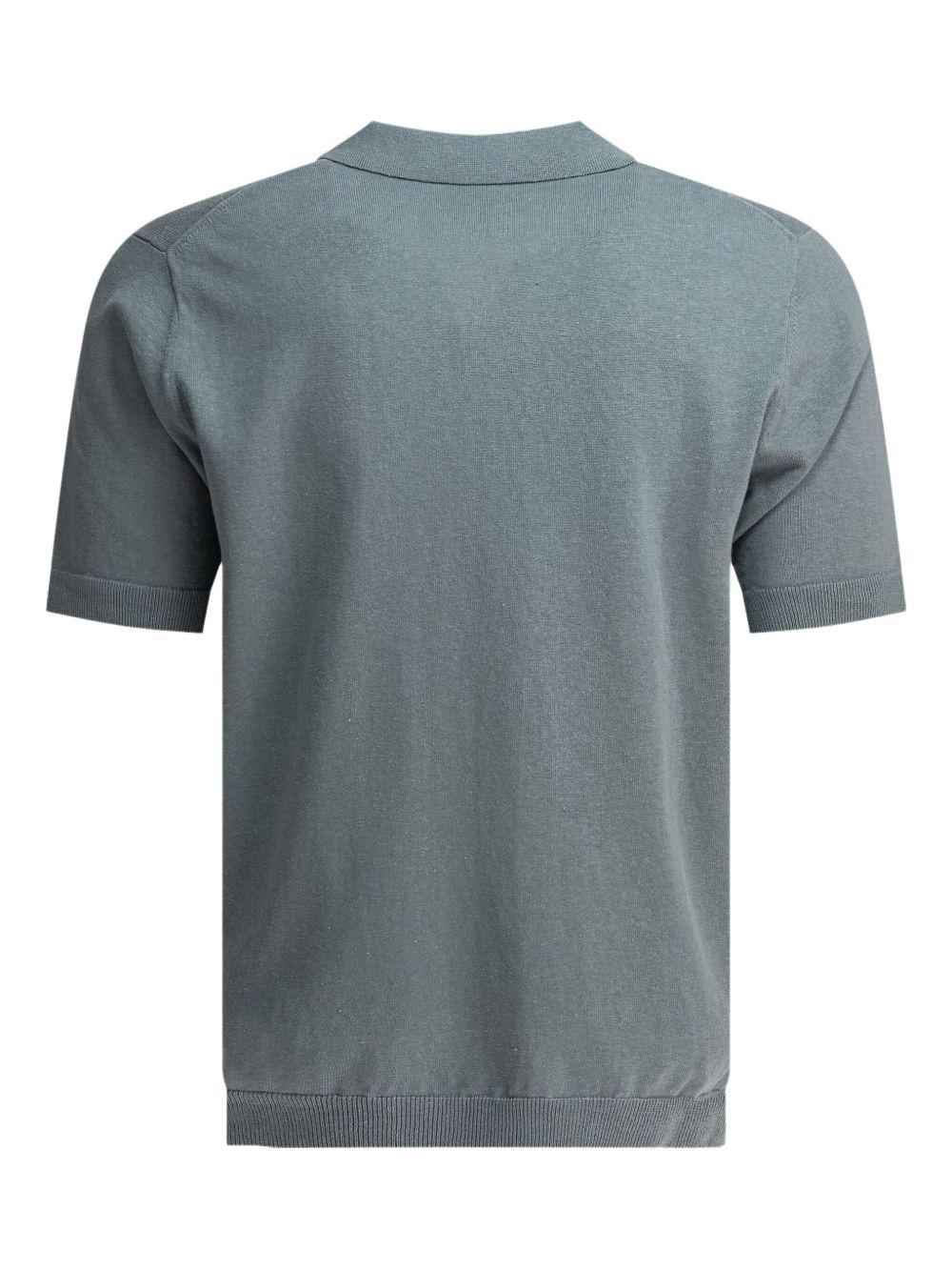 knitted V-neck T-shirt - 2
