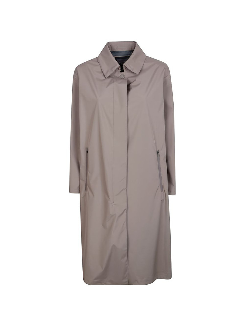 concealed-fastening pleated coat 1