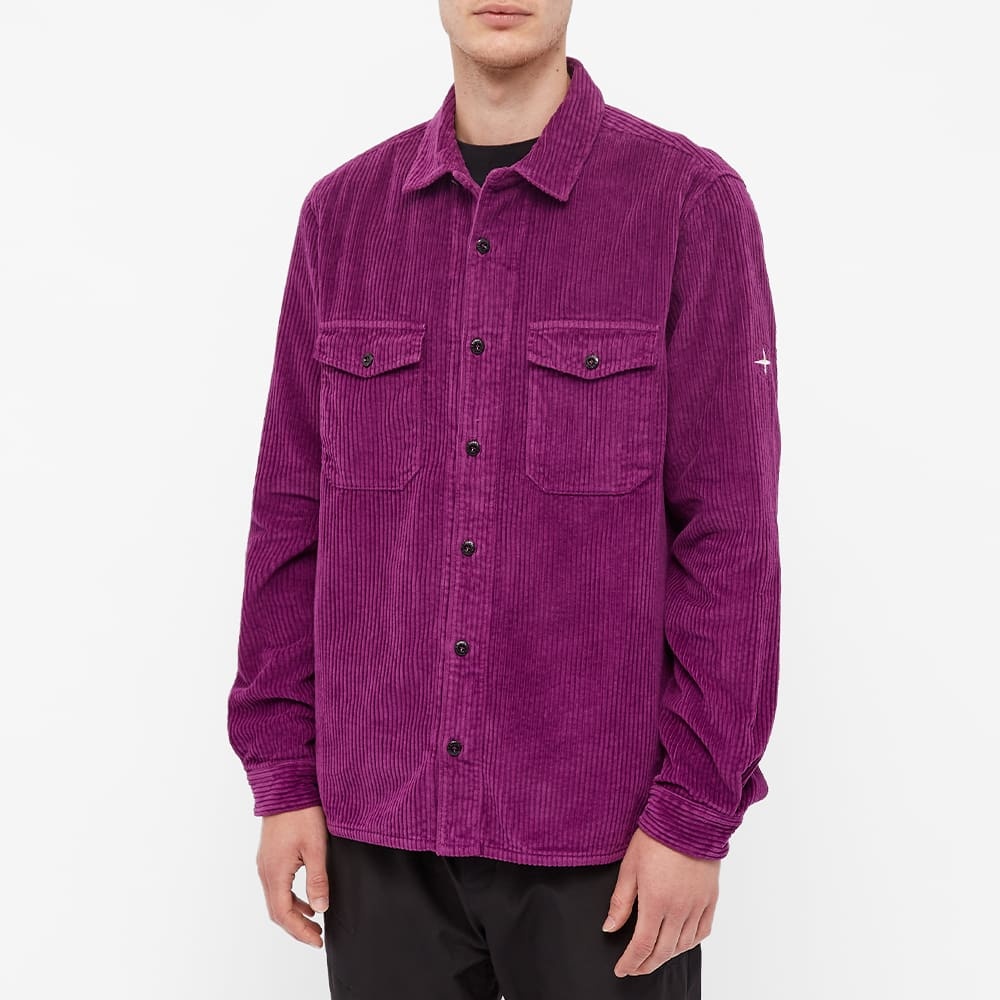 Stone Island Compass Sleeve Cord Shirt - 5