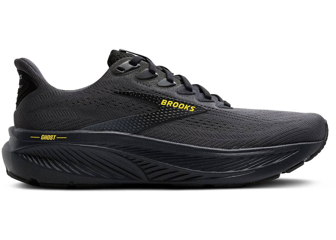 Brooks Ghost 17 Ebony Black Yellow - 1