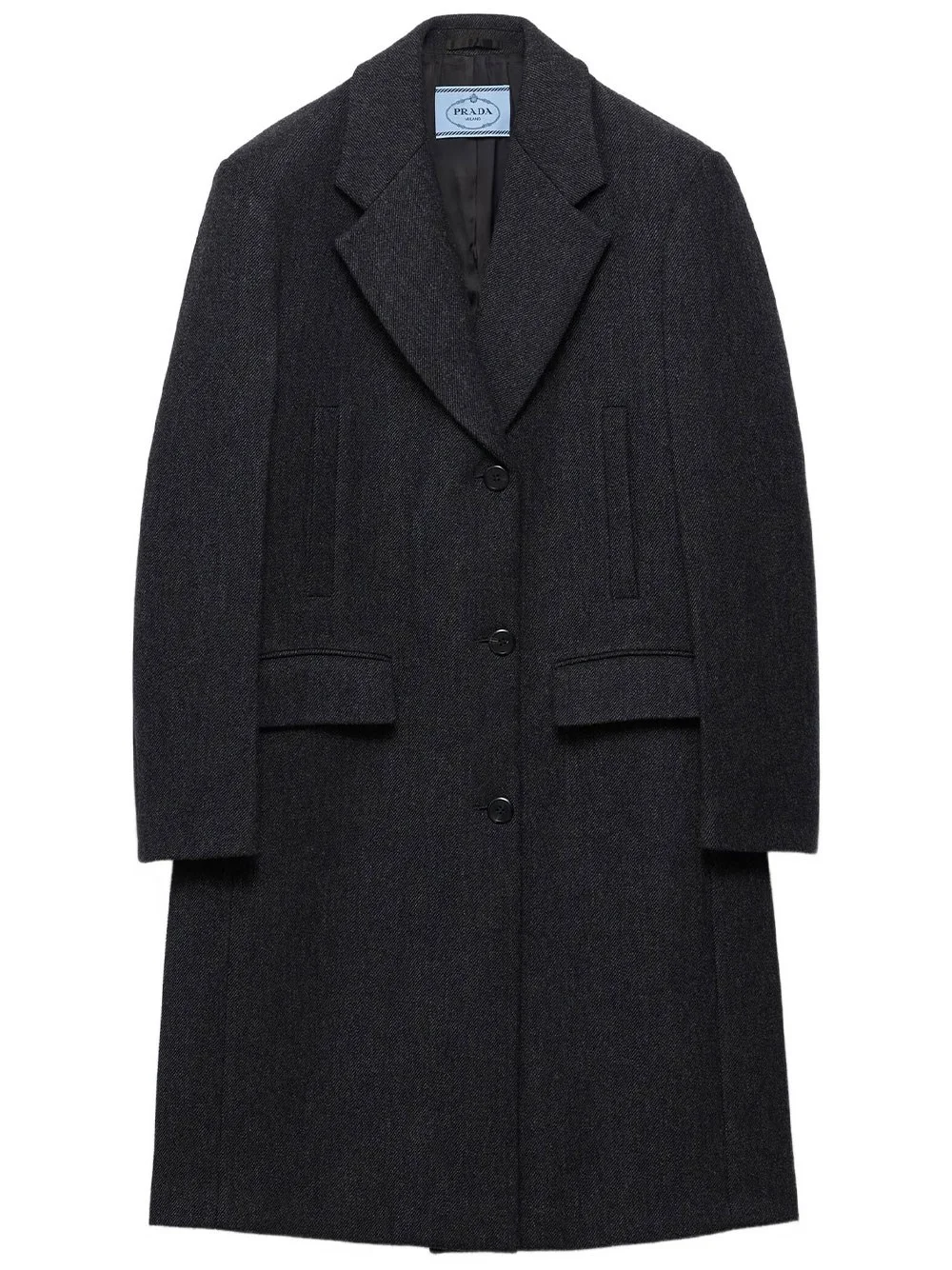 SINGLE-BREASTED DOUBLE WOOL COAT - 1