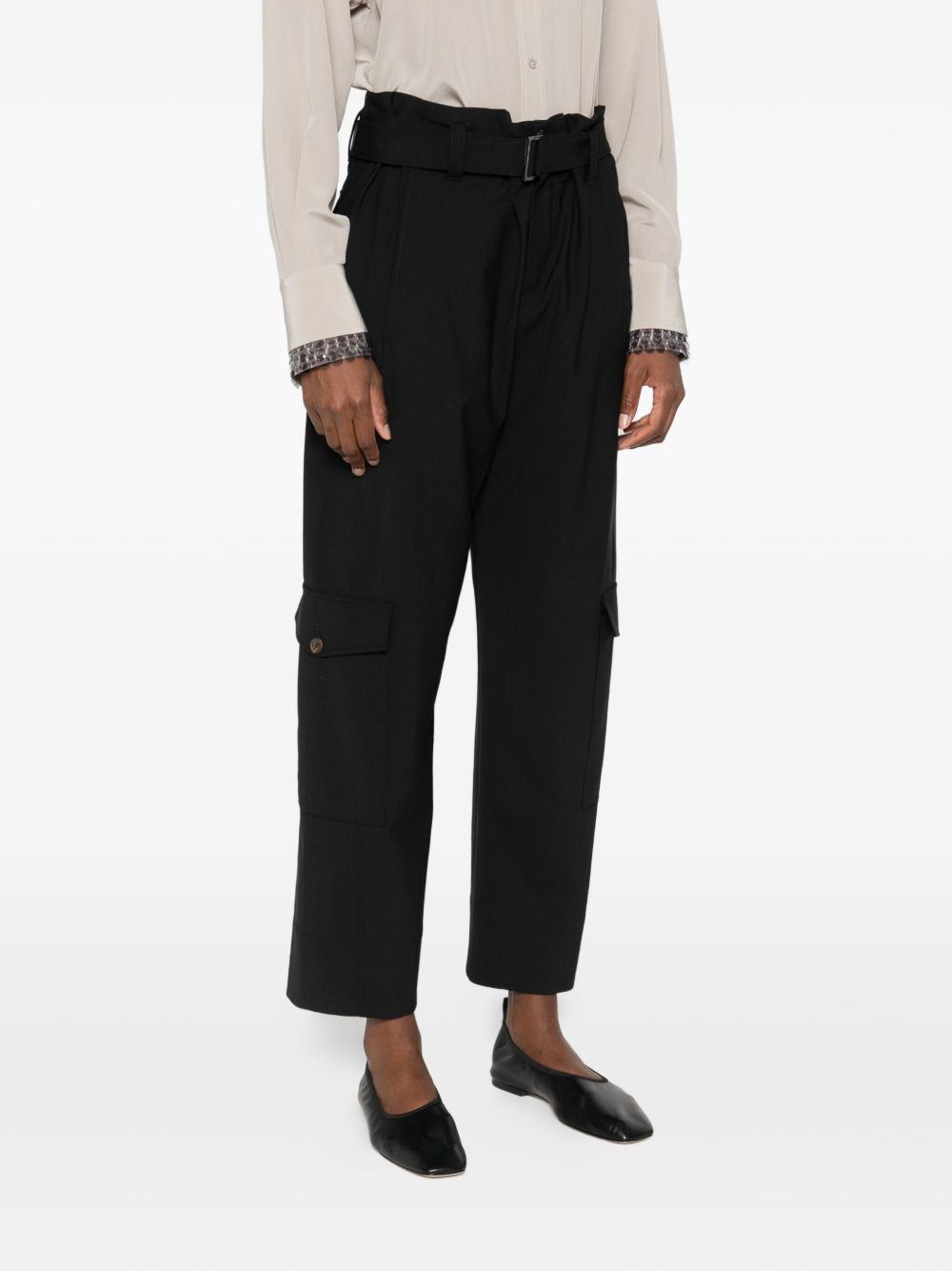 belted cargo pants - 3