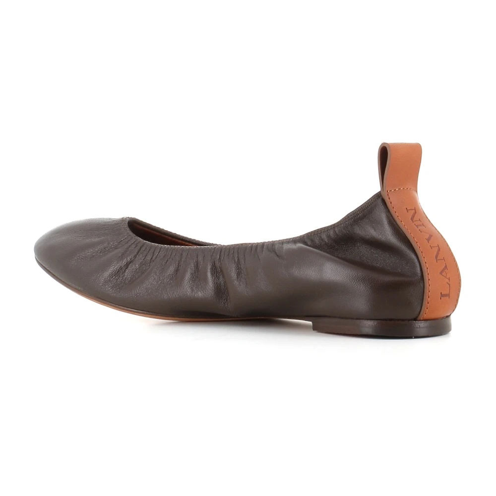 DARK BROWN BALLERINA FLATS - 4