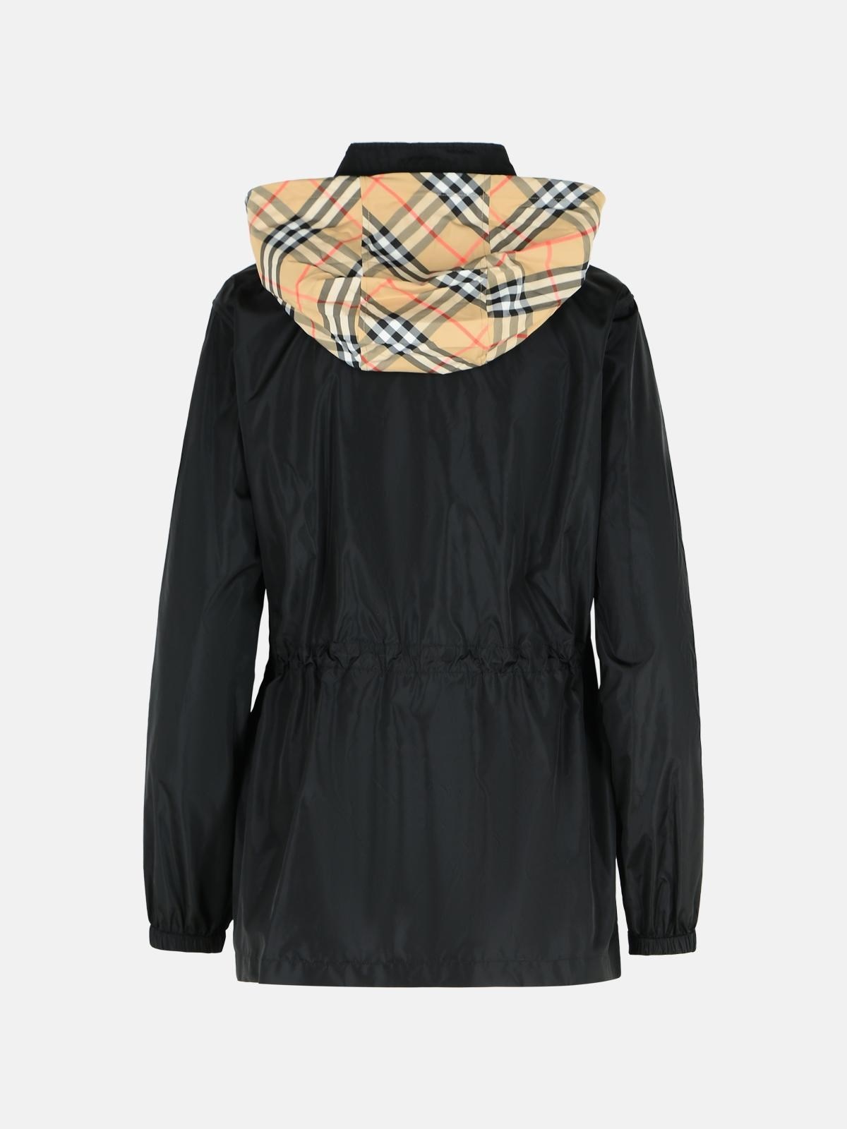 'BLACKPOOL' BLACK POLYAMIDE RAINCOAT - 3