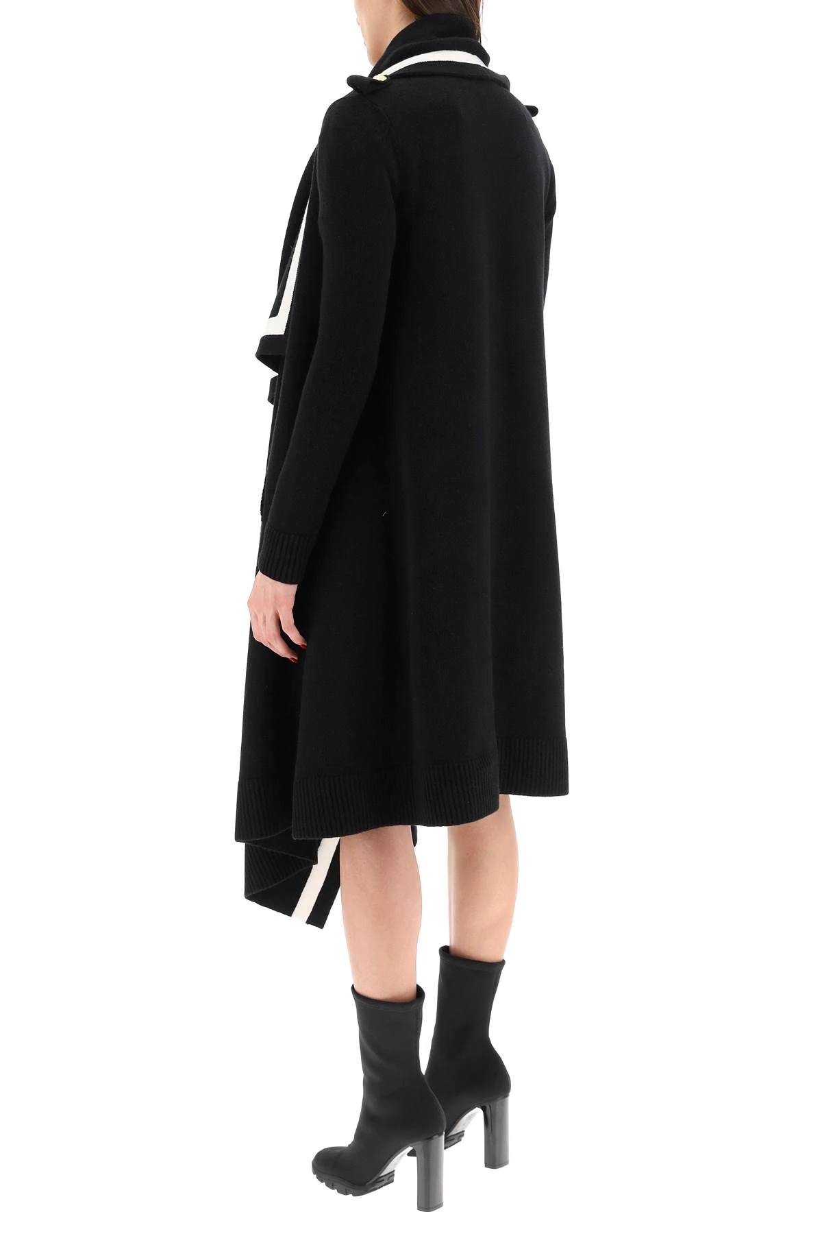 LONG WOOL KNIT COAT - 4