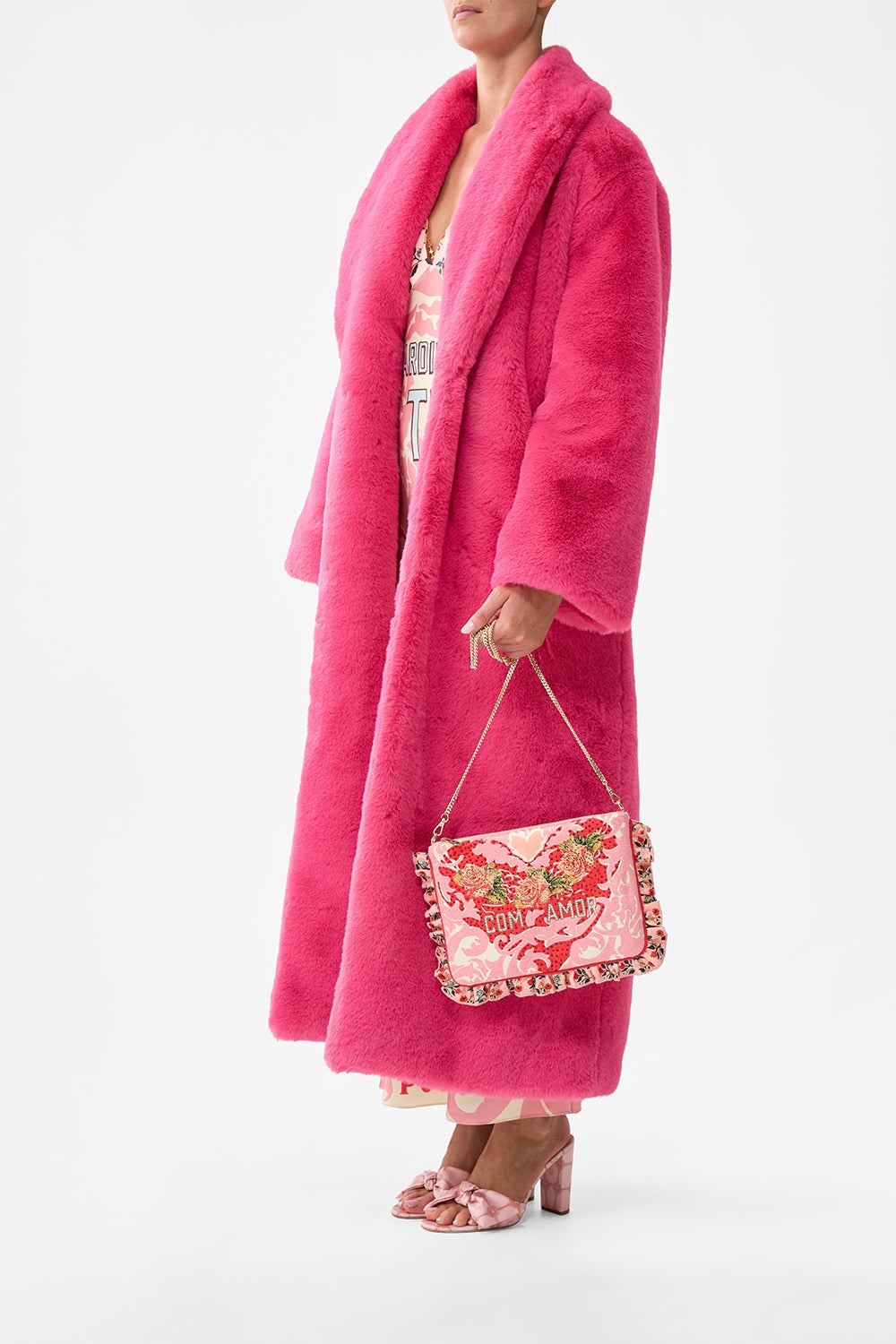FRILL EDGE CROSSBODY BAG WITH CHAIN STRAP - 4