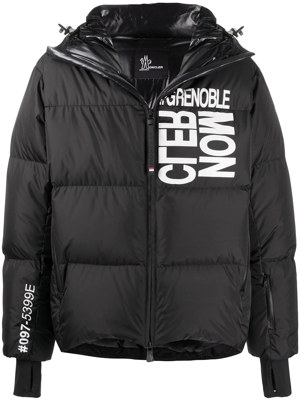 Mazod logo-print down jacket - 1