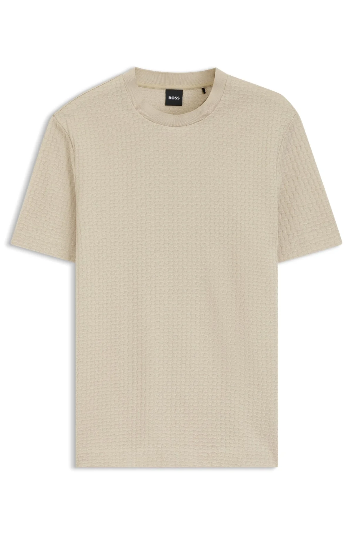 JACQUARD-PATTERN T-SHIRT IN COTTON - 1