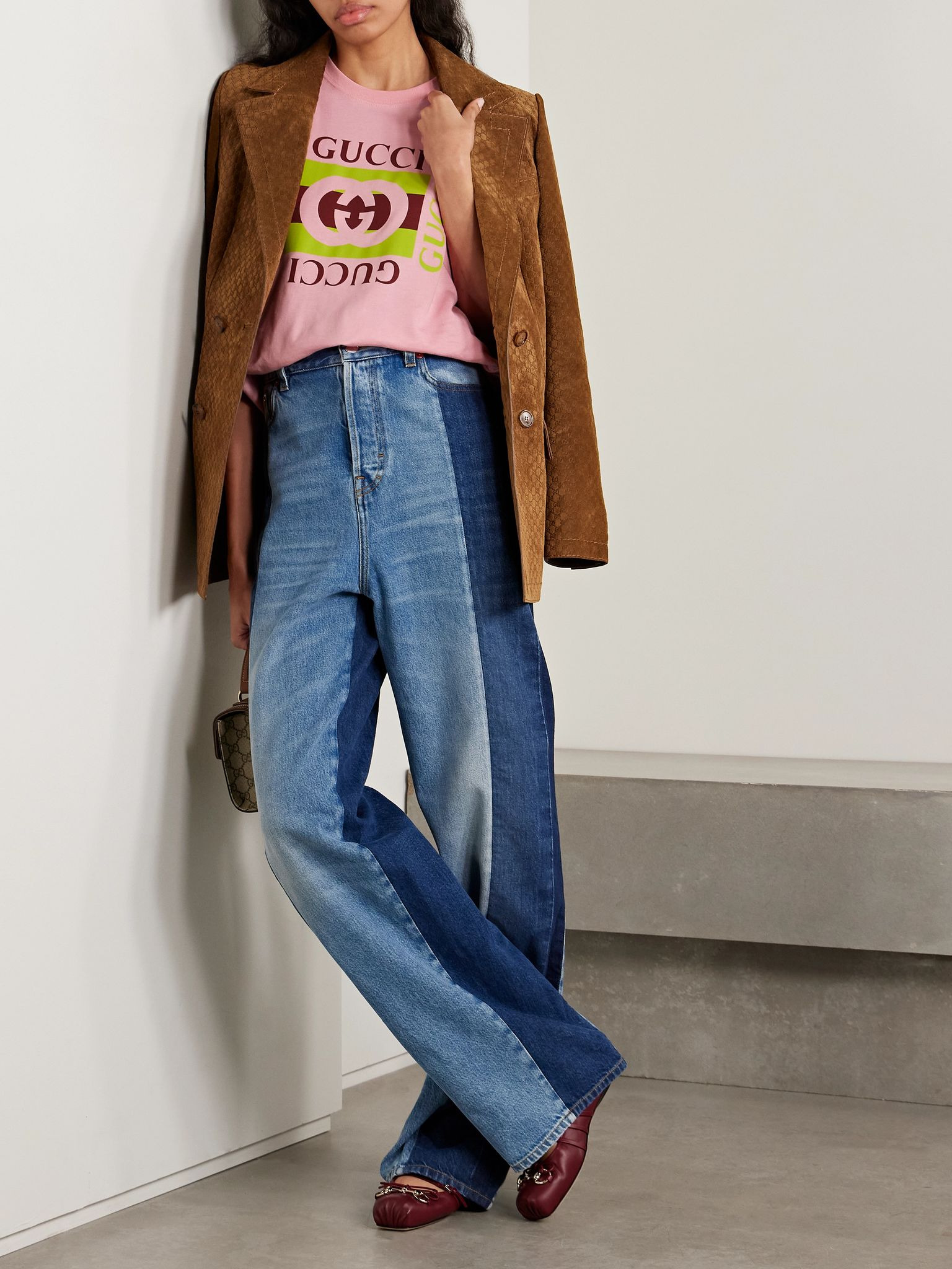Oversized printed cotton-jersey T-shirt Pink - 2