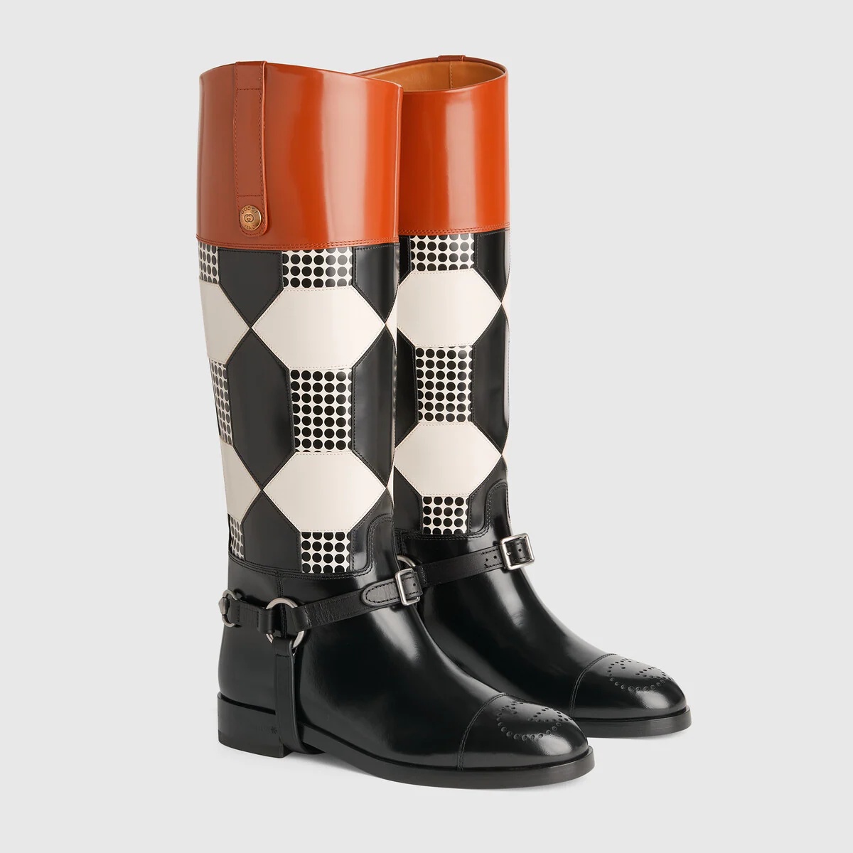 Knee-high optical print boot - 3