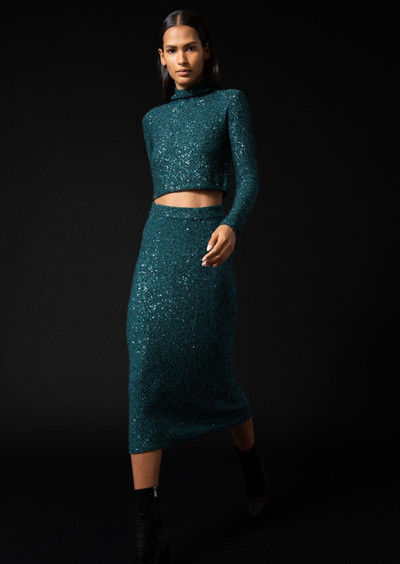 LAPOINTE Cashmere Sequin Midi Skirt outlook