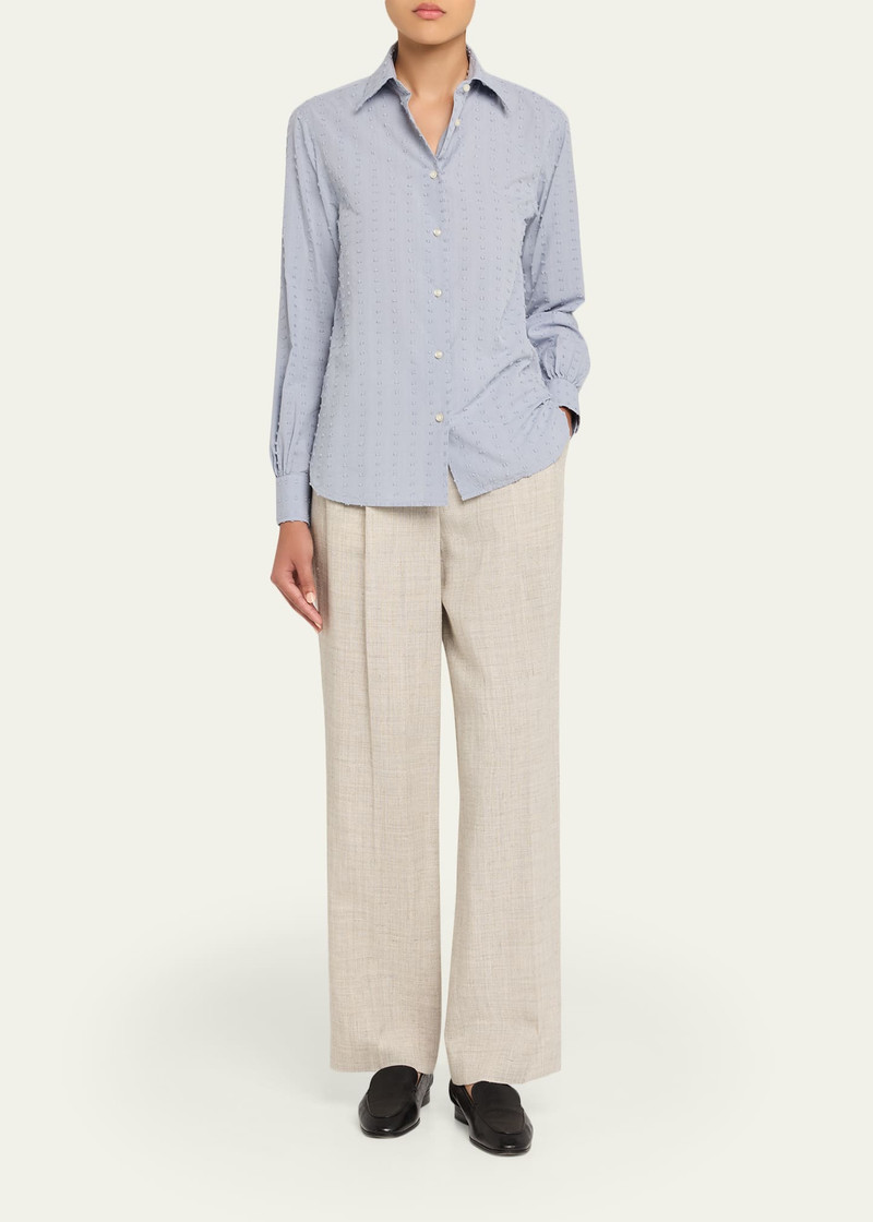 OFFICINE GÉNÉRALE Ella Long-Sleeve Textured Japanese Cotton Shirt outlook