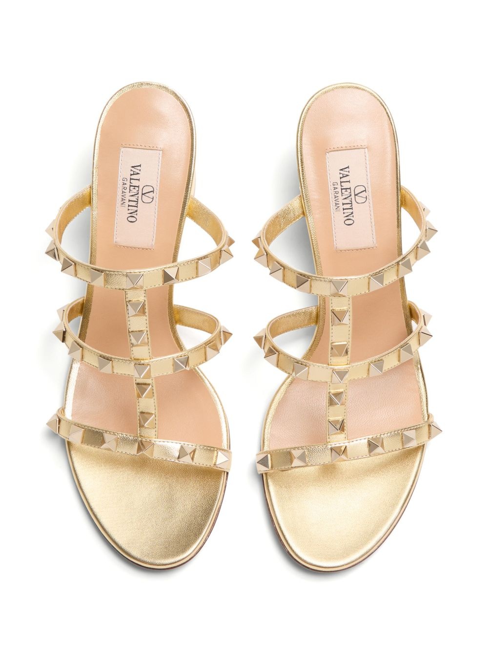 60mm Rockstud leather mules - 4