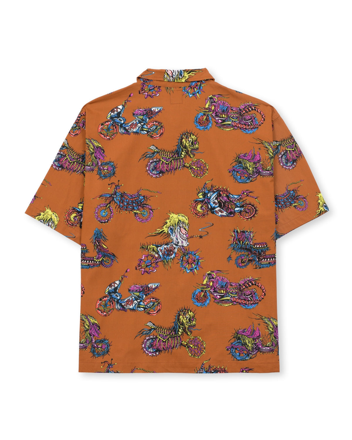 Moto Poplin Short Sleeve Snap Shirt - Terracotta - 2