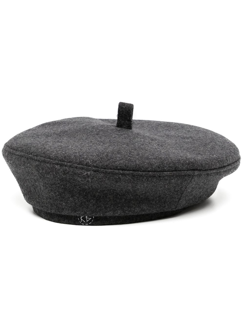 embroidered-logo detail beret - 1
