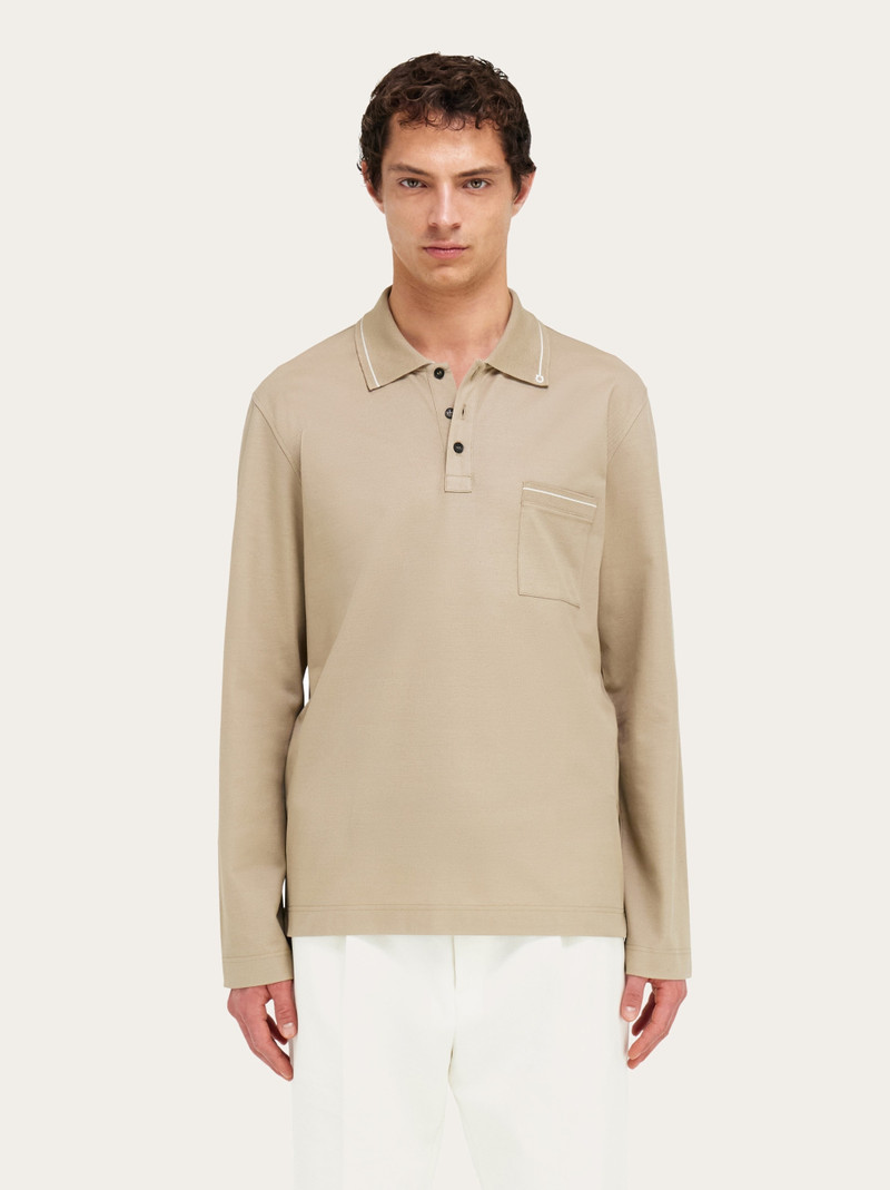FERRAGAMO Long sleeved polo shirt outlook