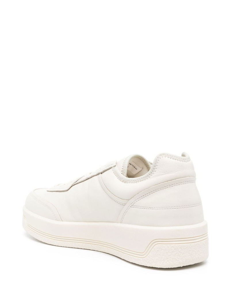 leather low-top trainers 3