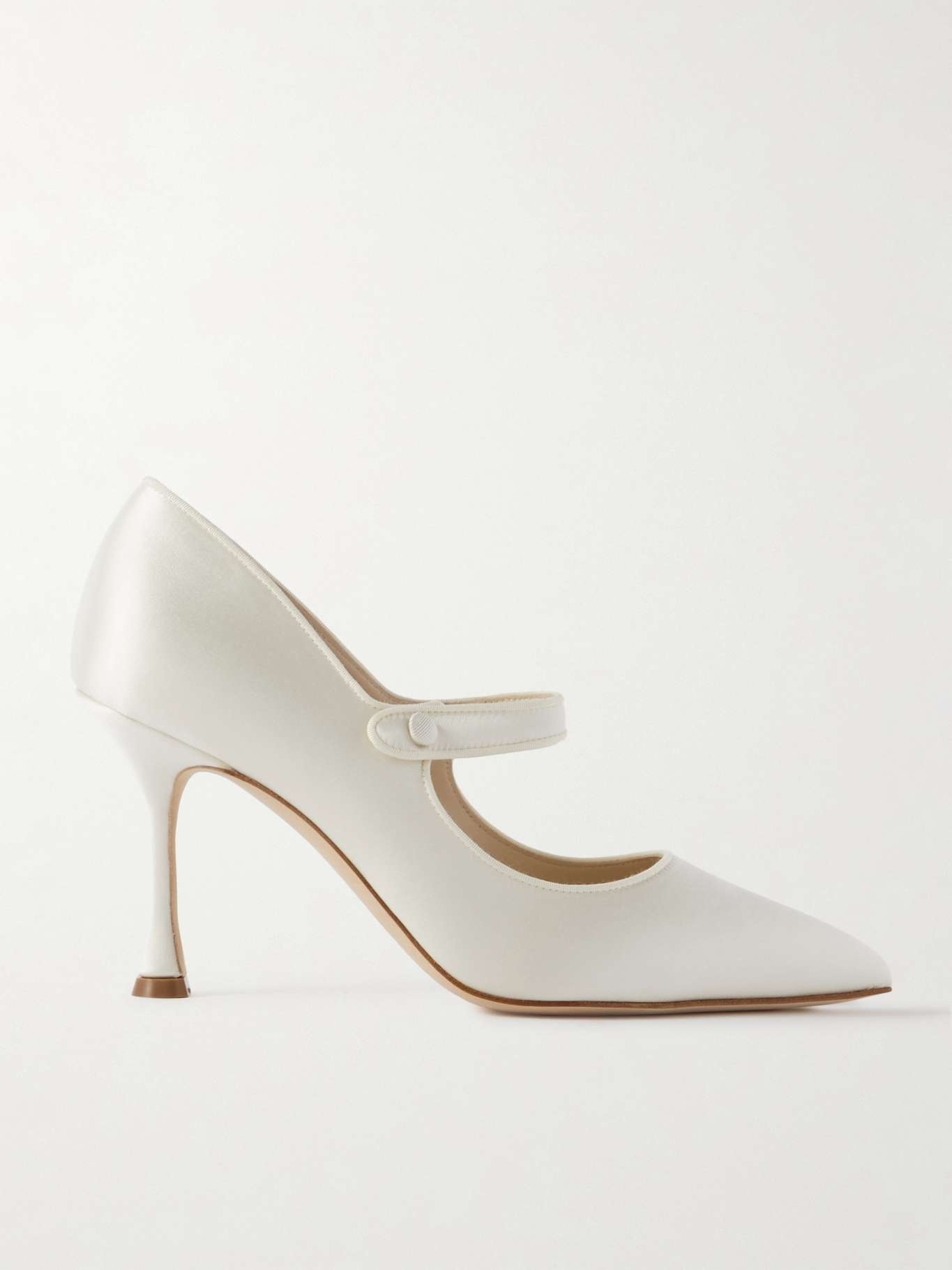 Campari Bridal 90 grosgrain-trimmed satin Mary Jane pumps - 1