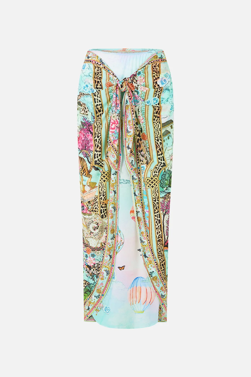 LAYERED MAXI SARONG WITH TIE FRONT - 1
