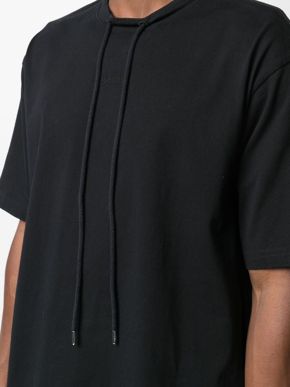 drawstring cotton T-shirt - 5