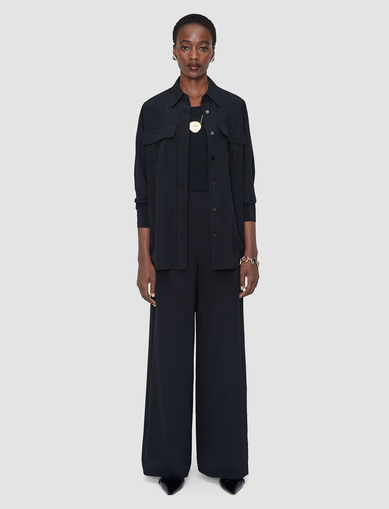 JOSEPH Rihani Crepe de Soie Silk Trousers outlook