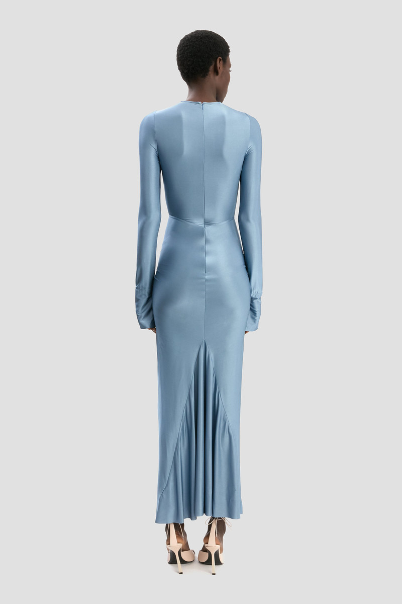 Frances Midi Dress In Stone 5