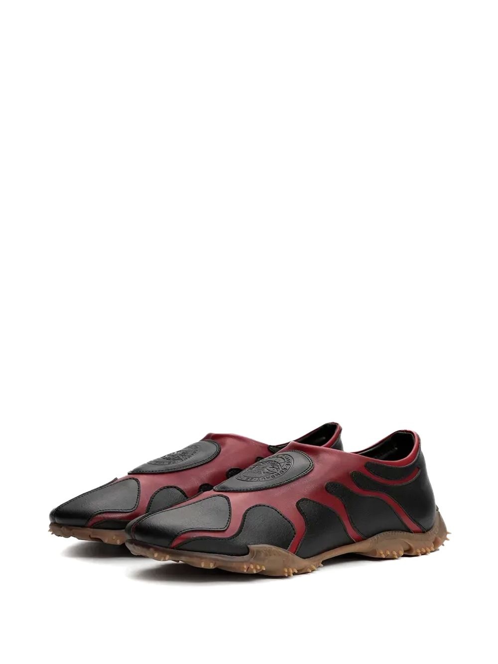 flame-detail slip-on sneakers - 2