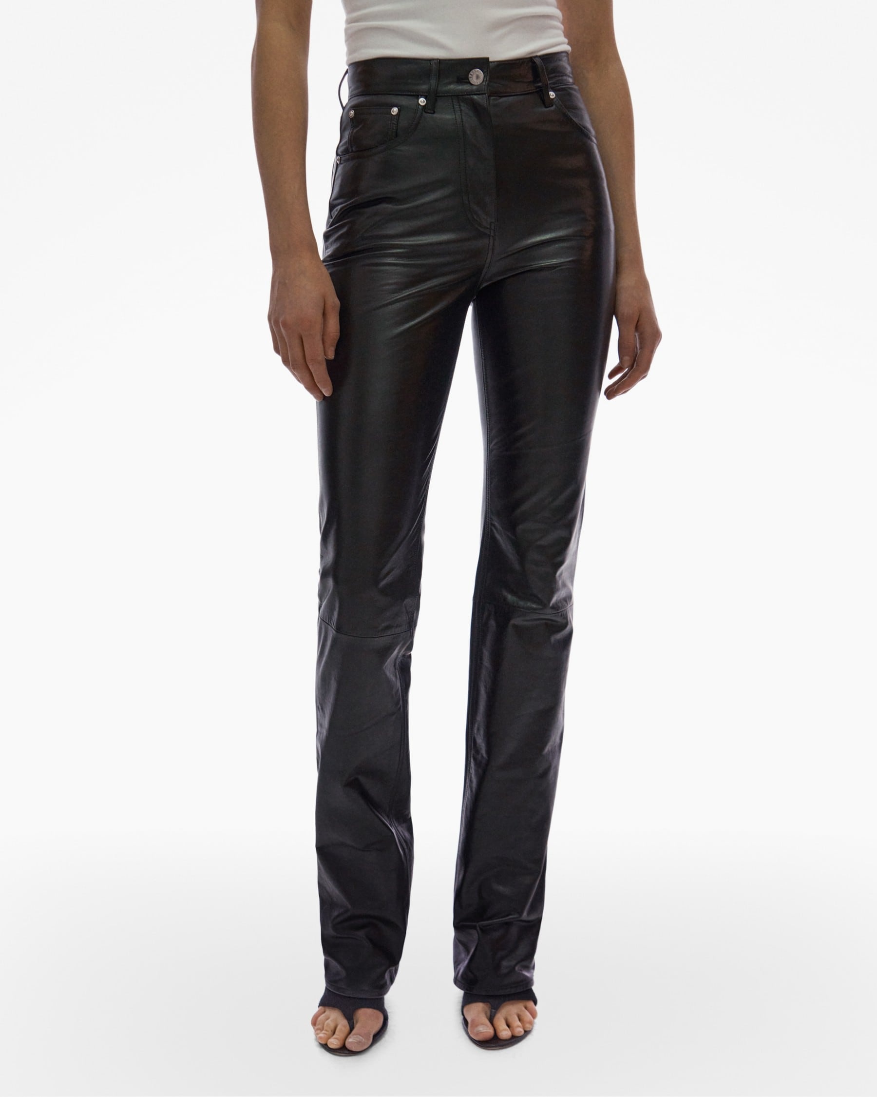 LEATHER 5-POCKET PANT - 3