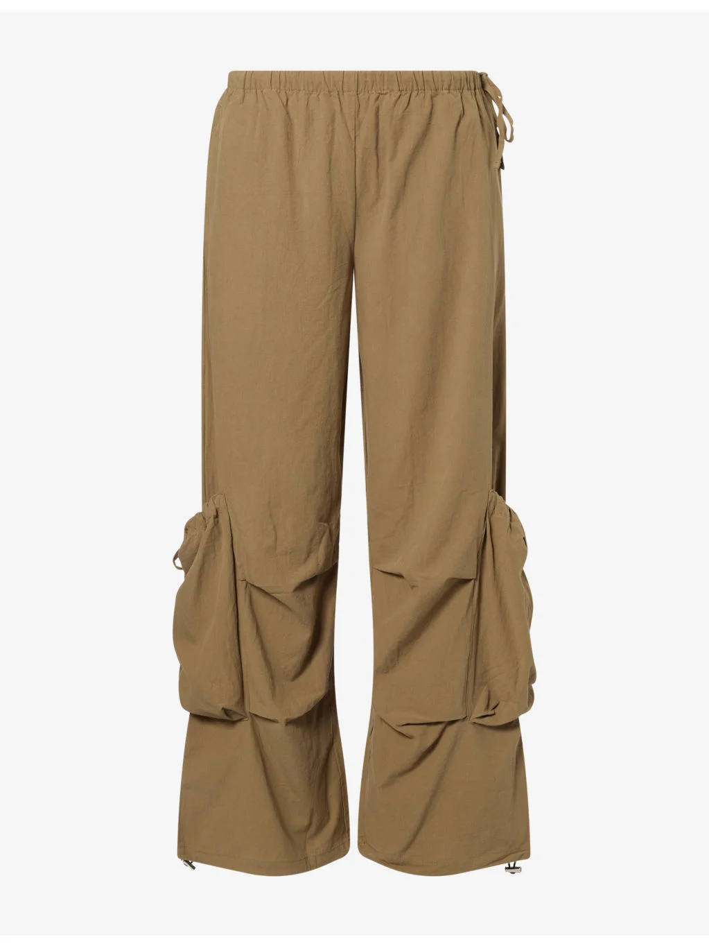 Drawstring-Pocket Cotton Trousers - 1