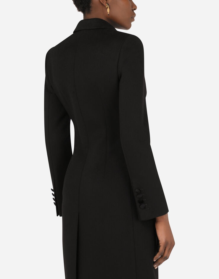 Single-breasted wool and cashmere coat - 5