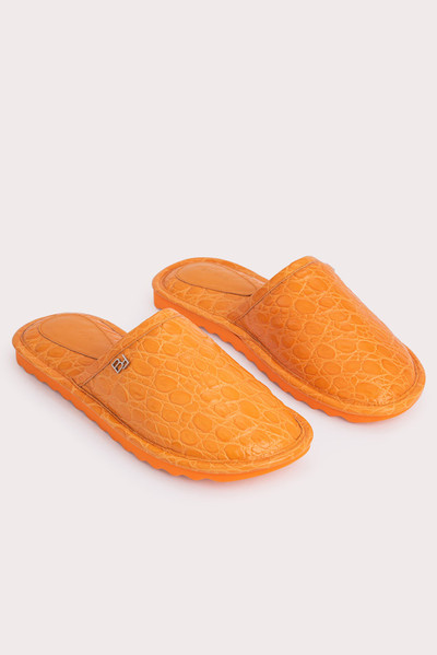 BY FAR Larry Orange Circular Croco Embossed Leather outlook