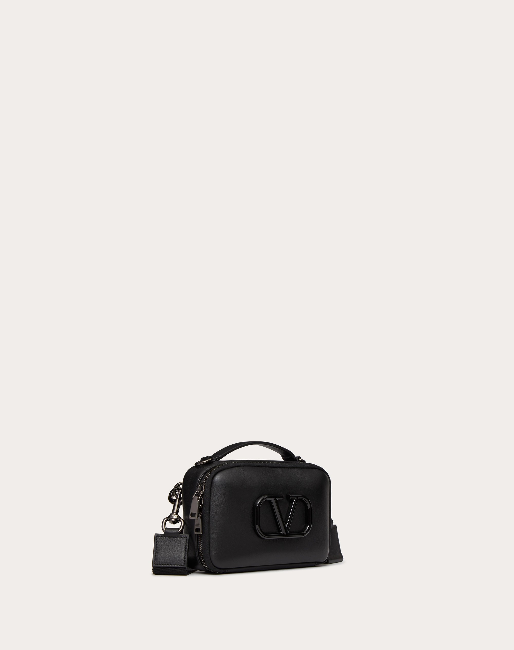 LACQUERED VLOGO SIGNATURE LEATHER CROSSBODY BAG - 2