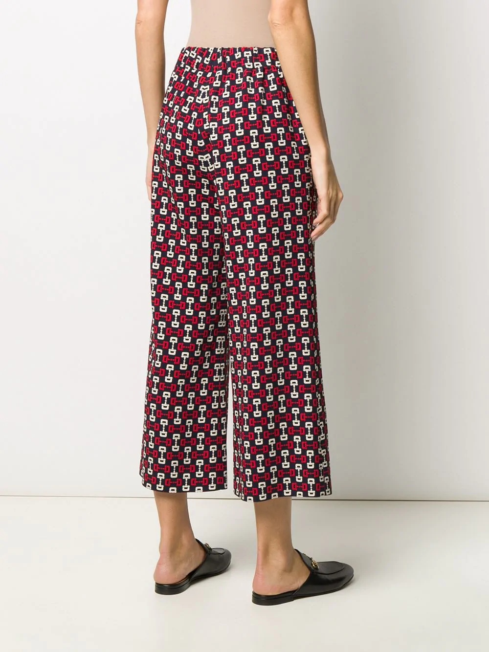 horsebit print culottes - 4