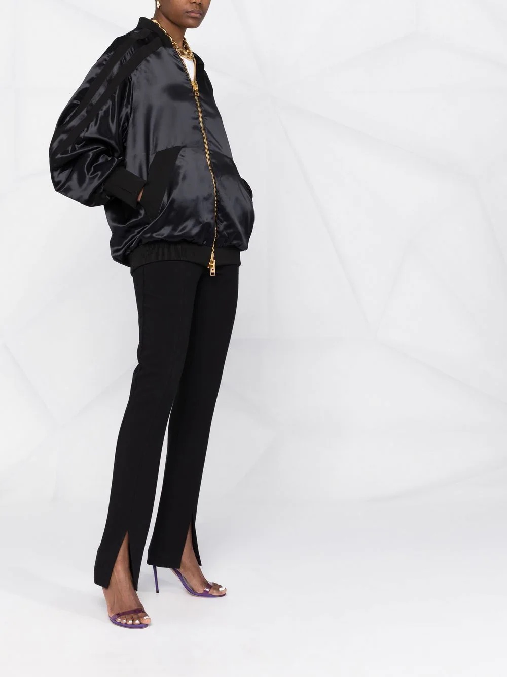 silk bomber jacket - 2