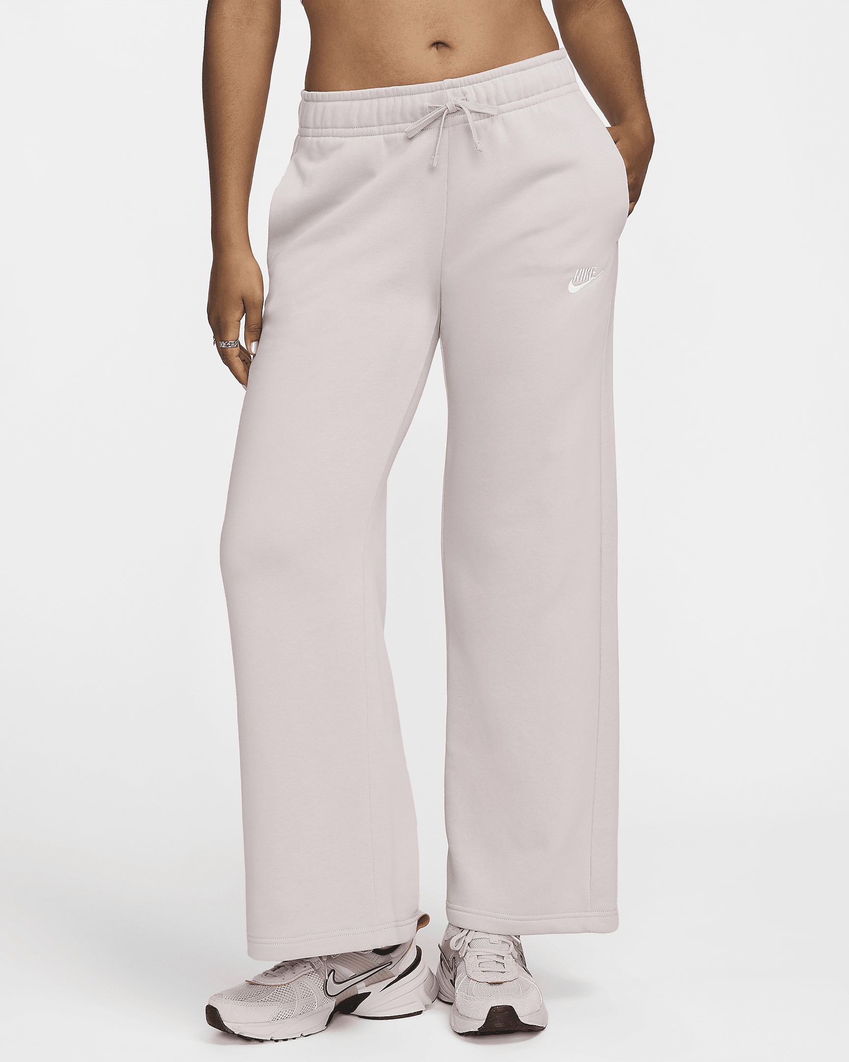 Nike Sportswear Club Fleece Women's Mid-Rise Wide-Leg Sweatpants - 1