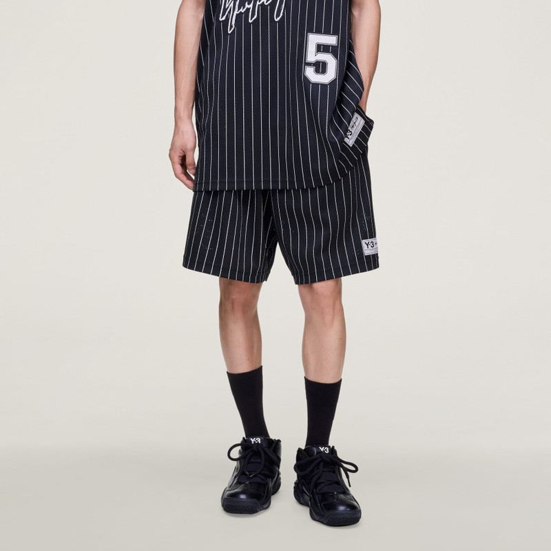 Y-3 MESH PINSTRIPE SHORTS 5