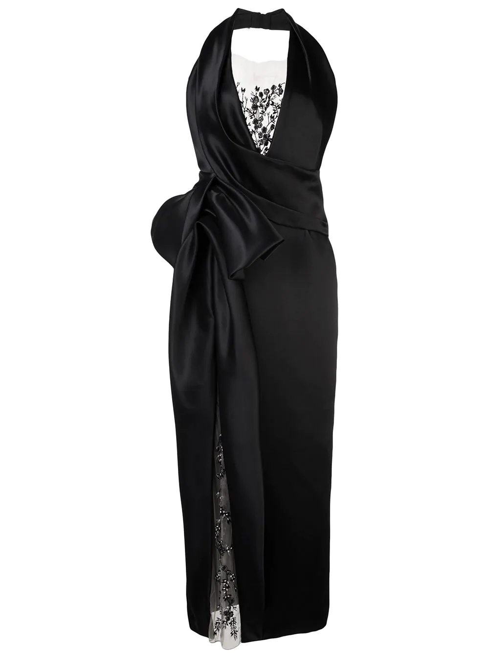 halter neck gown - 1