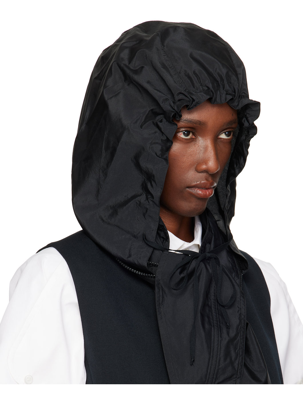 Black Hooded Scarf - 2